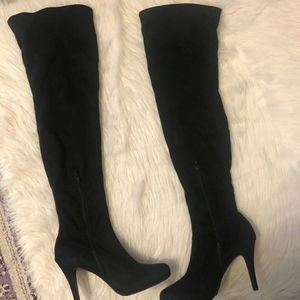 Black Thigh High Boots Women’s Size 10